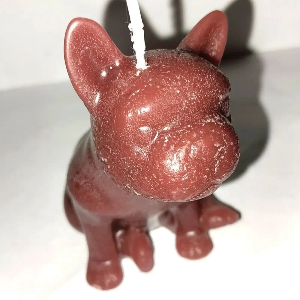 Hand crafted limited edition bull dog candle
